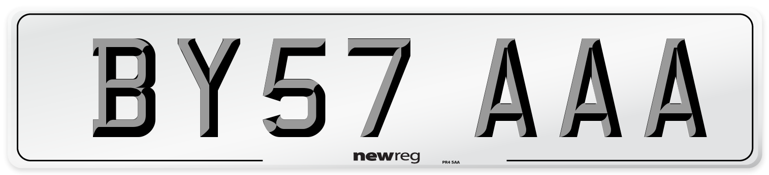 BY57 AAA Number Plate from New Reg